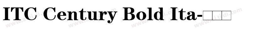ITC Century Bold Ita字体转换